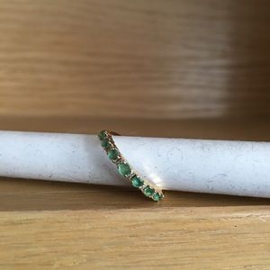 10k gold emerald size 7 ring